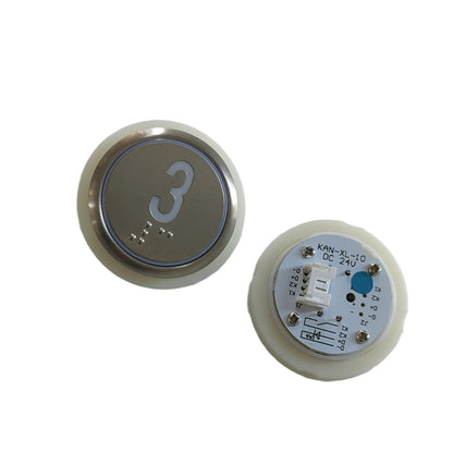 10PCS/LOT  KAN-XL-10 Elevator Button Bule Light with Braille Lift Accessories