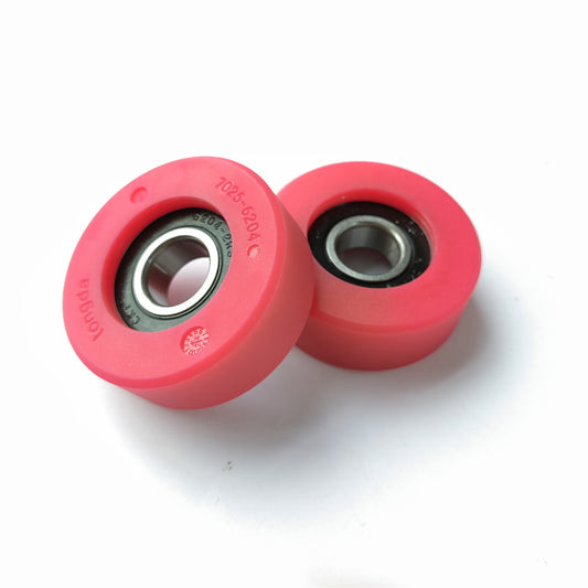 100pcs Escalator Roller OD=70MM W=25MM Bearing 6204 70*25*6204 Red Roller 7025-6204