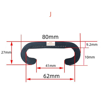 Escalator Handrail Black Rubber Belt J Type Use for Mitsubishi Parts W 80mm H 27mm Customized Length