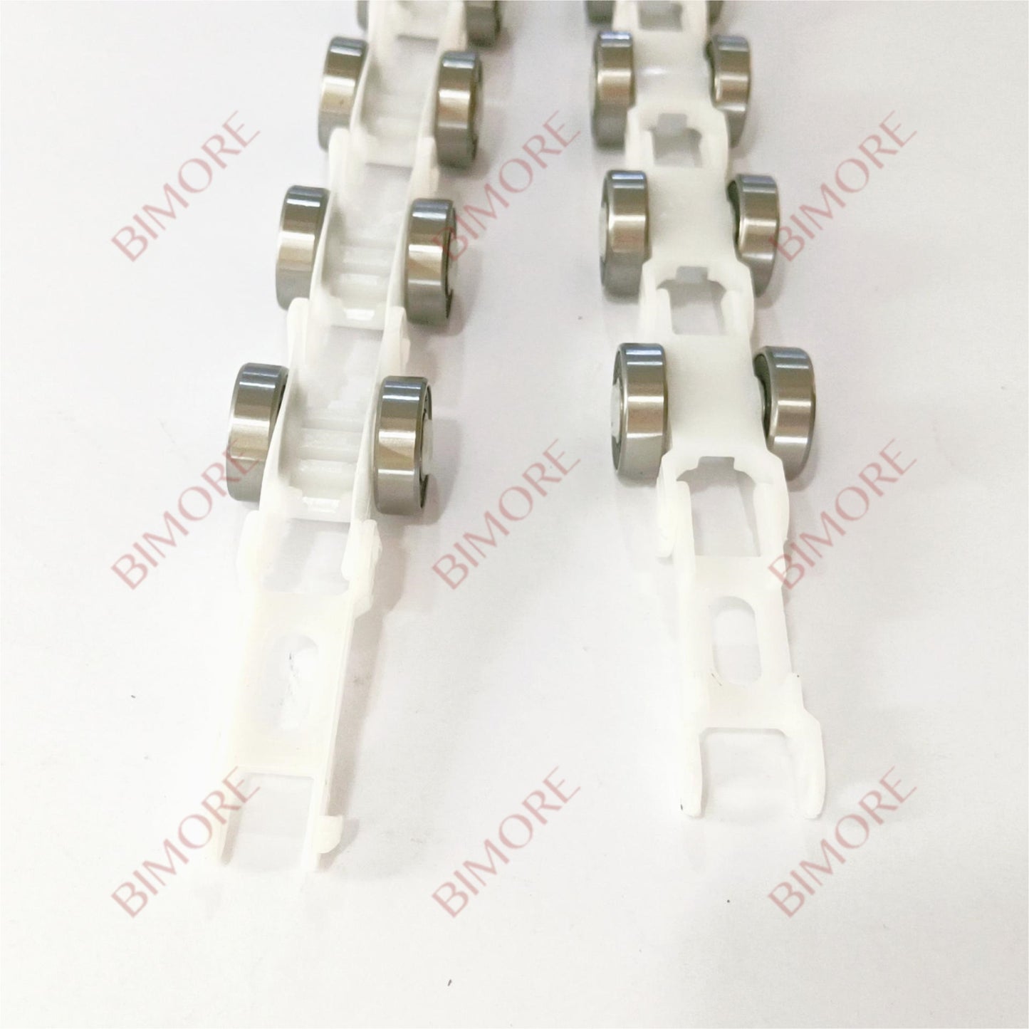 1 unidad/lote KM5232300G06 Cadena de guía de retorno para pasamanos de escalera mecánica, 24 pares de ruedas de rodamiento, 608