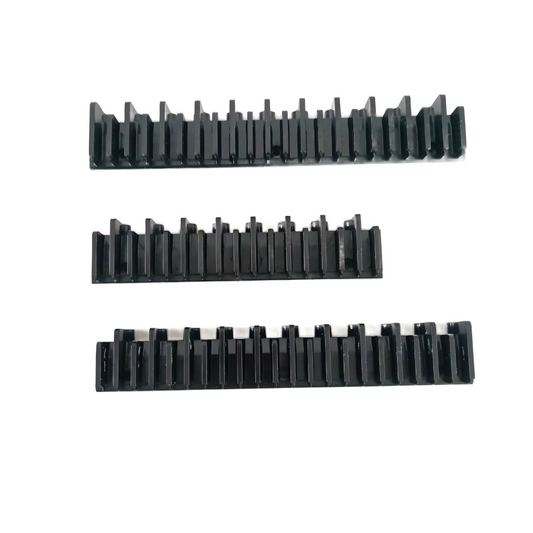 100PCS/LOT Use for KOYO Escalator Parts Step Demarcation Black Plastic Frame Strip Rear Left/Rear Right 22T 198*33 Rear Center 17T 154*33 L 198mm 154mm W 33mmm