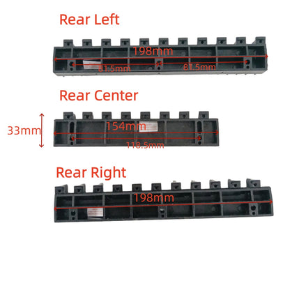 100PCS/LOT Use for KOYO Escalator Parts Step Demarcation Black Plastic Frame Strip Rear Left/Rear Right 22T 198*33 Rear Center 17T 154*33 L 198mm 154mm W 33mmm