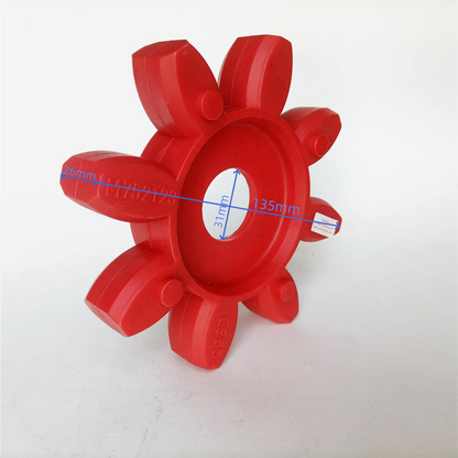 1PC/LOT Elevator 18ATF Traction Machine Blossom Coupling Elastic Body Plum Red M752123 GS65 135*26*31 OD 135mm W 26mm ID 31mm