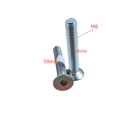 50PCS/LOT Escalator Screw M8*50 for Entrance Exit Cover Plate Parts Fastener Countersunk Hexagonal Screw A2-070 OD 16mm L 50mm