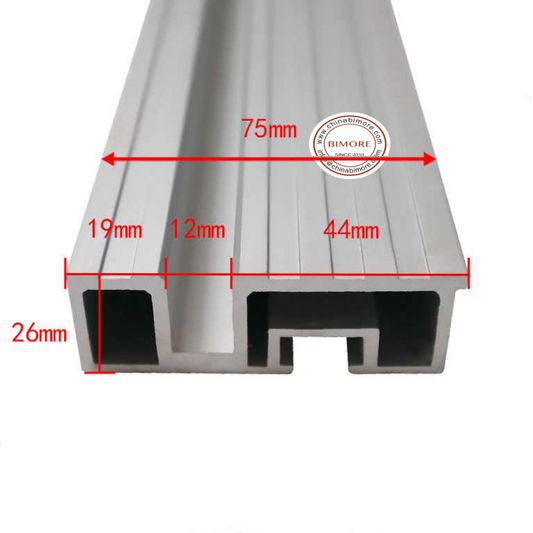 1PC/LOT Elevator Parts Door Aluminum Sill Lift Guide Rail AL 75x26mm 75*26 W 75mm H 26mm Customized Length