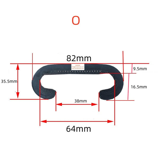 Escalator Handrail Black Rubber Belt O Type Use for Otis Parts W 82mm H 35.5mmCustomized Length