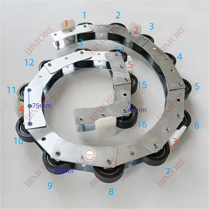2PCS/LOT Escalator Public Transport Rotary Chain SEH498347 for SWE 16 Rollers 46*18*6202 6 Sliders Pitch 75mm