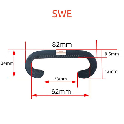 Automatic Escalator Handrail Black Rubber Belt SWE Type W 82mm H 34mm Customized Length