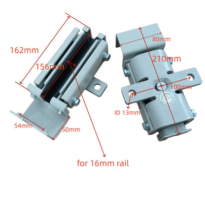 1PC/LOT XAA237EP1 Elevator Sliding Guide Shoe for Lift 16mm Rail Parts Black Lining 156x16 L 156mm