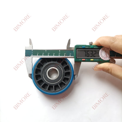 Lote de 20 rodillos para escaleras mecánicas. Diámetro exterior: 76 mm. Altura: 22 mm. Rodamiento: 6203 GAA290CF2.