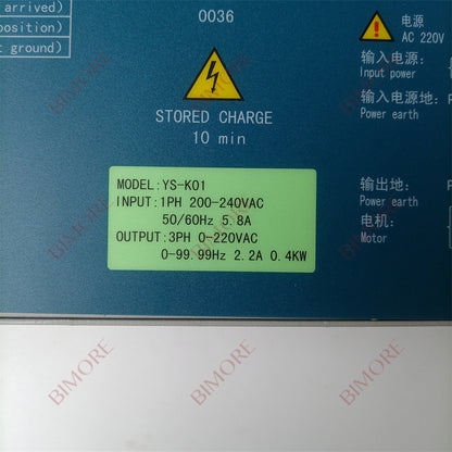 1 unidad/lote YS-K01 BIMORE Controlador de motor de puerta de ascensor Inversor de ascensor