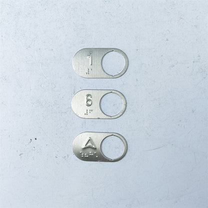 10PCS Elevator Button Plate BR27C 4J13868 TA340 TA560 AN316 Stainless Steel Character Plate With Braille