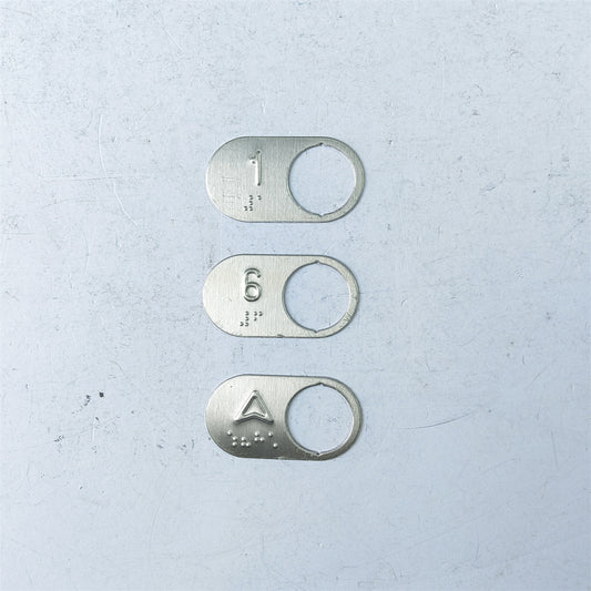 10PCS Elevator Button Plate BR27C 4J13868 TA340 TA560 AN316 Stainless Steel Character Plate With Braille