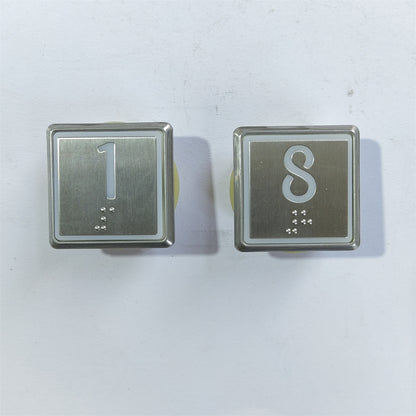10pcs Lift Button KM863233H03 KM853343H06 Elevator Square Button Button Light Blue