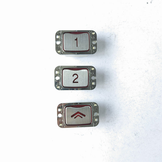 10PCS Elevator Button AK-24 263118 MTD260 Without Braille Red Light Lift Button Can Replace A4J10136 A4