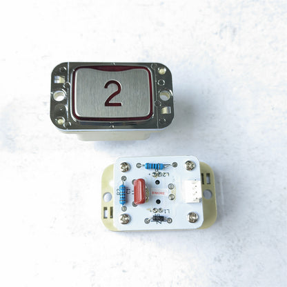 10PCS Elevator Button AK-24 263118 MTD260 Without Braille Red Light Lift Button Can Replace A4J10136 A4