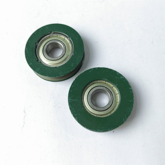 10PCS 62*16*6203 Elevator Door Hanger Roller Green Wheel OD62MM H16MM Bearing 6203 Flat Groove