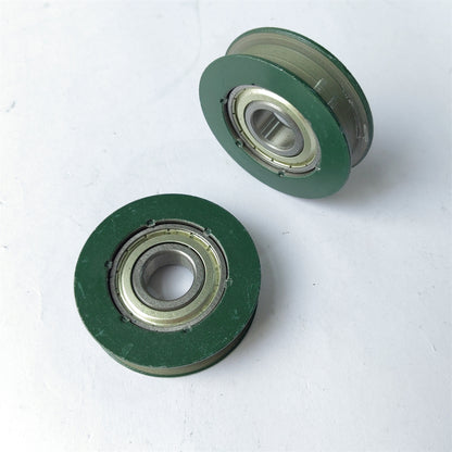 10PCS 62*16*6203 Elevator Door Hanger Roller Green Wheel OD62MM H16MM Bearing 6203 Flat Groove