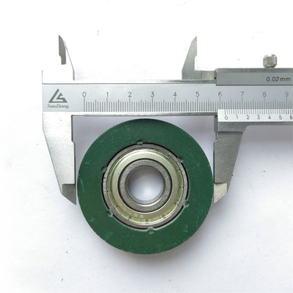 10PCS 62*16*6203 Elevator Door Hanger Roller Green Wheel OD62MM H16MM Bearing 6203 Flat Groove