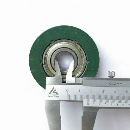 10PCS 62*16*6203 Elevator Door Hanger Roller Green Wheel OD62MM H16MM Bearing 6203 Flat Groove
