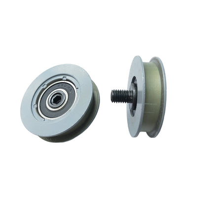 20pcs Escalator Roller with Long Axle OD=56mm W=14mm 56*14*6201  Flat Grooved Pulley